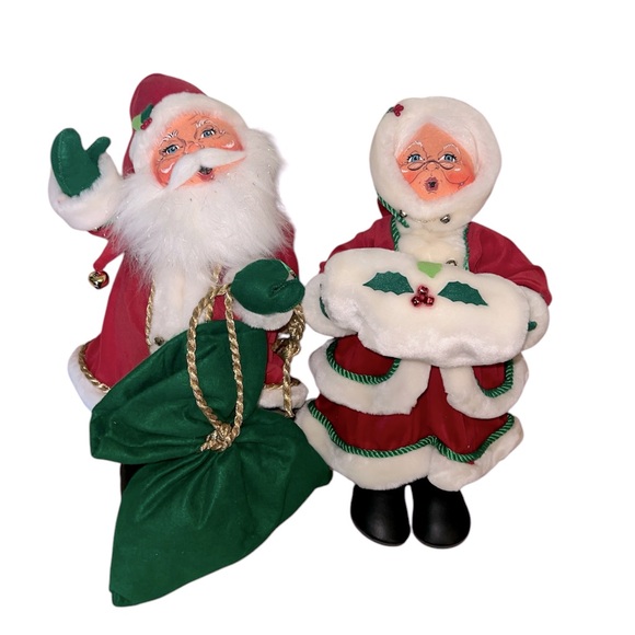 ANNALEE 18" Santa Claus & Mrs. Claus Jinglebell Christmas Dolls, Mobilitee, 2006 - Picture 1 of 10